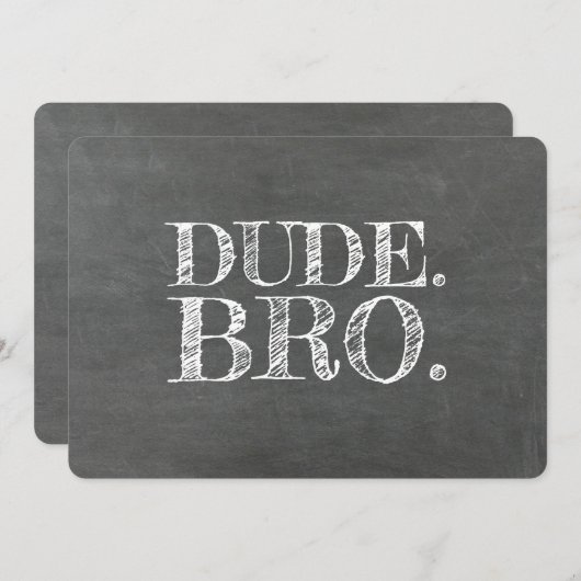 Kerel Bro Funny Groomsman of Beste Man Voorstel Kaart (Voorkant / Achterkant)