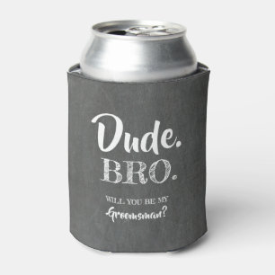 Kerel Bro - Funny Groomsman-voorstel Blikjeskoeler