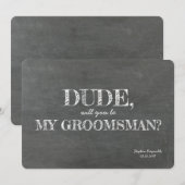 kerel | BRUIDEGOM | Best man grappig voorstel Kaart (Voorkant / Achterkant)