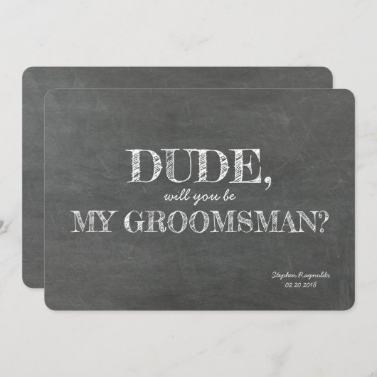 kerel | BRUIDEGOM | Best man grappig voorstel Kaart (Voorkant / Achterkant)