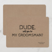 kerel | BRUIDEGOM | Best man grappig voorstel Kaart (Voorkant / Achterkant)