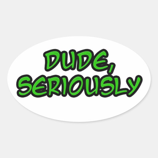 Kerel, echt cool design ovale sticker (Voorkant)