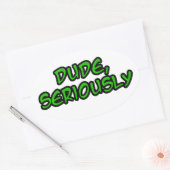 Kerel, echt cool design ovale sticker (Envelop)