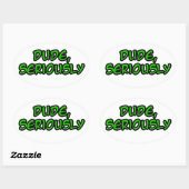 Kerel, echt cool design ovale sticker (Vel)