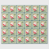 Kerel Eerste Kerstmis Voetbal Inpakpapier (Vlak)