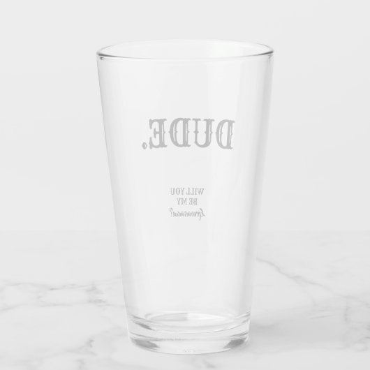 Kerel. - Grappig Groomsman voorstel Glas (Achterkant)