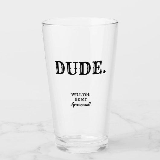 Kerel. - Grappig Groomsman voorstel Glas (Voorkant)