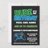 Kerel Het is mijn verjaardag Pizza Cake Games Part Kaart (Voorkant)