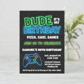 Kerel Het is mijn verjaardag Pizza Cake Games Part Kaart (Staand voorkant)