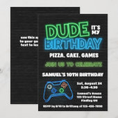 Kerel Het is mijn verjaardag Pizza Cake Games Part Kaart (Voorkant / Achterkant)