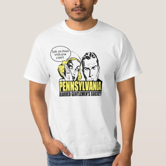 Kerel kweek een baard t-shirt (Voorkant)