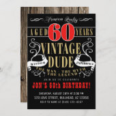 Kerel Man Myth Legend Mannen 60ste verjaardag I Kaart (Voorkant / Achterkant)