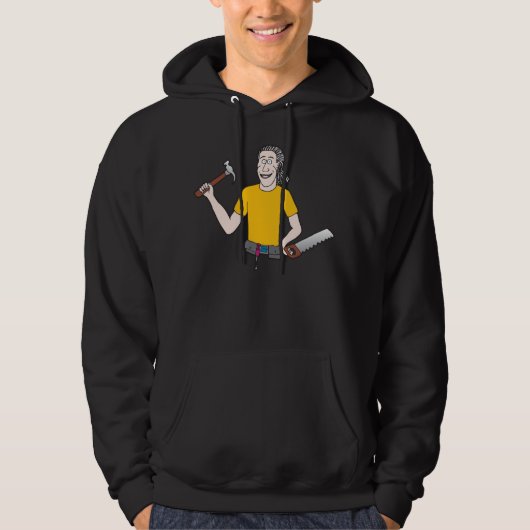 Kerel met een hamer-hoodie hoodie (Voorkant)