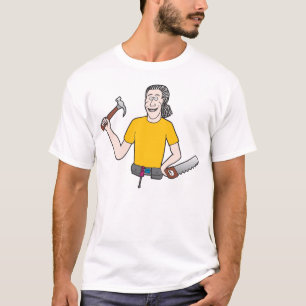 Kerel met een hamer t-shirt