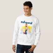 Kerel met skateboarden (licht) trui (Voorkant volledig)