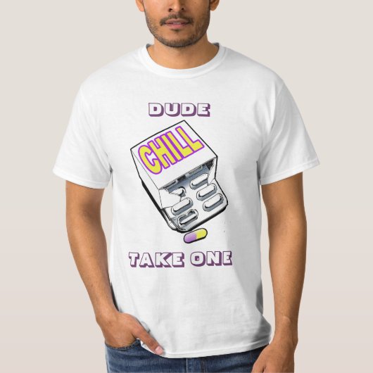 Kerel, neem een koude pil. t-shirt (Voorkant)