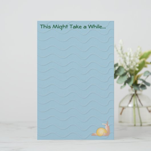 Kerel Snailey Briefpapier (Staand voorkant)