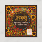 Kerel, wees vriendelijk! Inspirivity Vriendheidska Vierkante Visitekaartje (Achterkant)