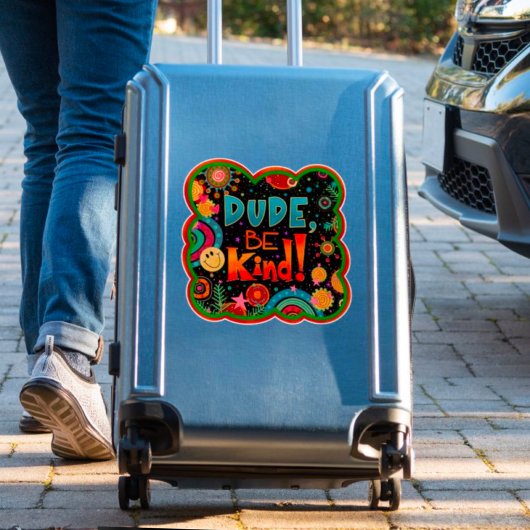 Kerel Wees vriendelijk leuk kleurrijke vriendelijk Sticker