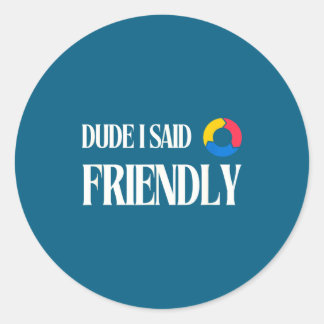 Kerel Zei Vriendelijk Ronde Sticker