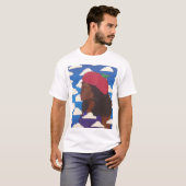 Kerels Raspberry Beret White T T-shirt (Voorkant volledig)