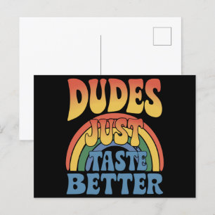 Kerels Smaken Alleen Maar Beter Regenboog Gay Prid Briefkaart