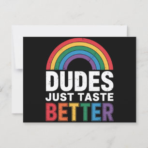 Kerels Smaken gewoon beter Funny Gay Pride LGBTQ C Briefkaart