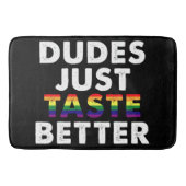 Kerels Smaken gewoon beter Gay Pride Cadeau Idee Badmat (Voorkant)
