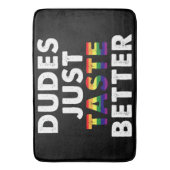 Kerels Smaken gewoon beter Gay Pride Cadeau Idee Badmat (Voorkant Verticaal)