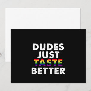 Kerels Smaken gewoon beter Gay Pride Cadeau Idee Kaart