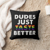 Kerels Smaken gewoon beter Gay Pride Cadeau-idee Kussen (Deken)