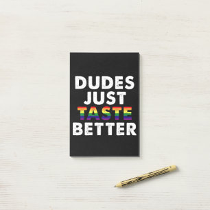 Kerels Smaken gewoon beter Gay Pride Cadeau Idee Post-it® Notes