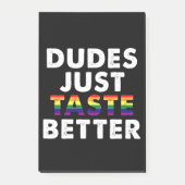 Kerels Smaken gewoon beter Gay Pride Cadeau Idee Post-it® Notes (Voorkant)