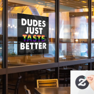 Kerels Smaken gewoon beter Gay Pride Cadeau Idee Raamsticker