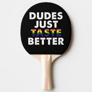 Kerels Smaken gewoon beter Gay Pride Cadeau Idee Tafeltennisbatje