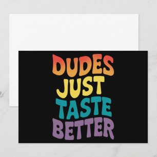 Kerels Smaken gewoon beter Gay Pride Vintage Kaart