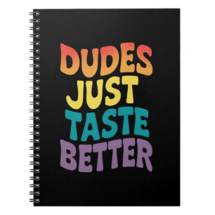 Kerels Smaken gewoon beter Gay Pride Vintage Notitieboek