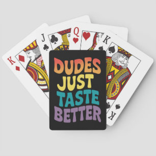 Kerels Smaken gewoon beter Gay Pride Vintage Pokerkaarten
