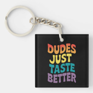 Kerels Smaken gewoon beter Gay Pride Vintage Sleutelhanger