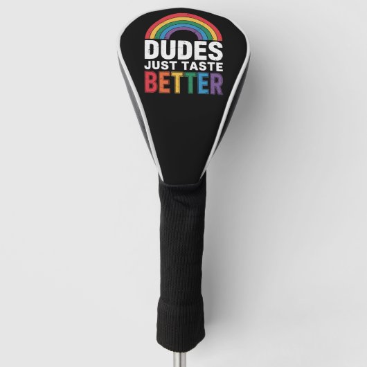 Kerels Smaken gewoon beter Grappig Gay Pride LGBTQ Golfheadcover (Voorkant)