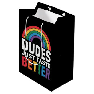 Kerels Smaken gewoon beter Grappig Gay Pride LGBTQ Medium Cadeauzakje
