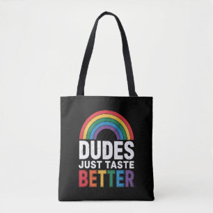 Kerels Smaken gewoon beter Grappig Gay Pride LGBTQ Tote Bag