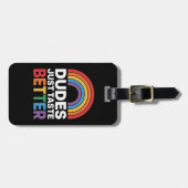 Kerels Smaken Gewoon Beter Grappig Gay Rainbow LGB Bagagelabel (Voorkant horizontaal)