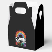 Kerels Smaken Gewoon Beter Grappig Gay Rainbow LGB Bedankdoosjes (Geopend)