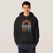 Kerels Smaken Gewoon Beter Grappig Gay Rainbow LGB Hoodie (Voorkant volledig)