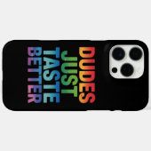 Kerels Smaken gewoon beter Grappige Gay Pride LGBT Case-Mate iPhone Case (Achterkant (horizontaal))