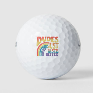 Kerels Smaken gewoon beter Regenboog Gay Pride Vin Golfballen