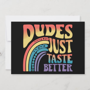 Kerels Smaken gewoon beter Regenboog Gay Pride Vin Kaart
