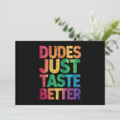  Kerels Smaken gewoon Lekkerder Bedrukte Gay Pride Kaart (Staand voorkant)