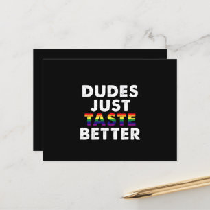 Kerels Smaken gewoon Lekkerder Gay Pride Cadeau Id Briefkaart